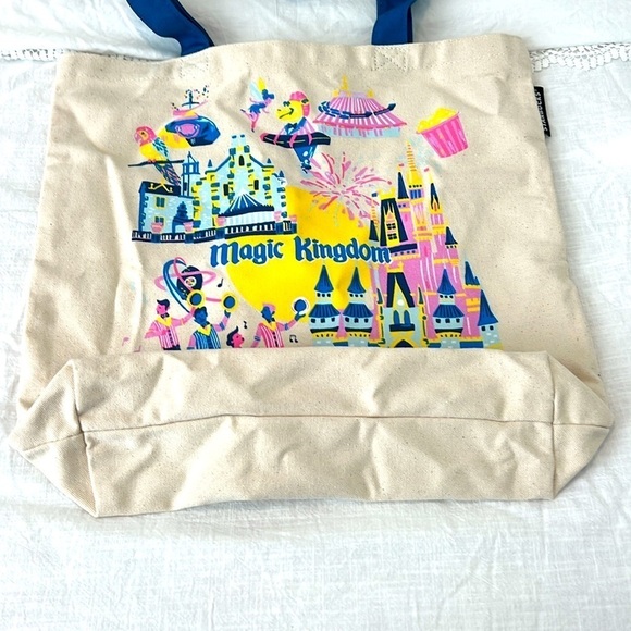 NWT Disney Parks Starbucks Magic Kingdom Discovery Series Canvas Tote WDW - Picture 16 of 17